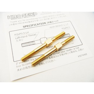 48555 Hiro Seiko Aluminum Turnbuckle Set (3X40mm) [Gold]
