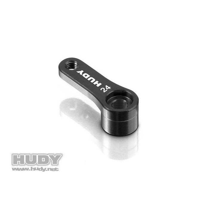 293492 Hudy Alu Servo Horn - Hitec - Offset 1-Hole M3 - 24T