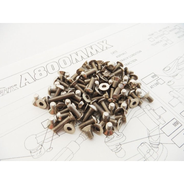 48592 Hiro Seiko A800mmx Titanium Hex Socket Screw Set