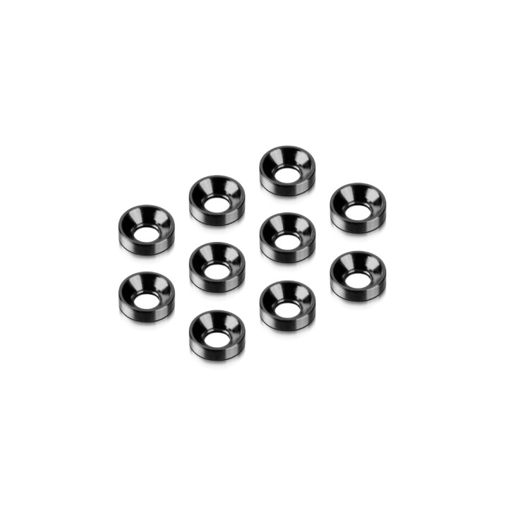 296510-K Hudy Alu Countersunk Shim - Black (10)