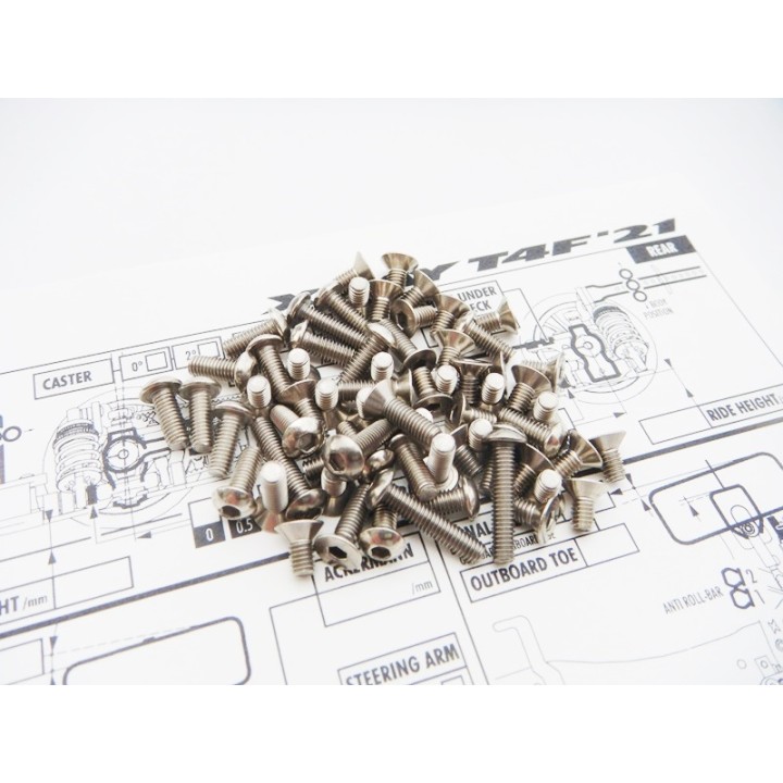 48609 Hiro Seiko T4F’21 Titanium Hex Socket Screw Set (87Pcs)
