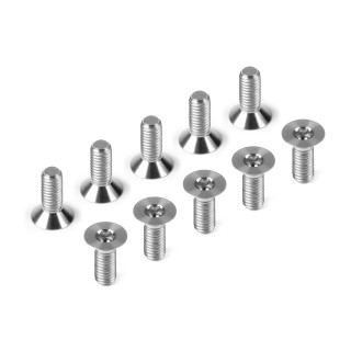 903308-T Hudy Titanium Flat Head Screw M3X8 (10)