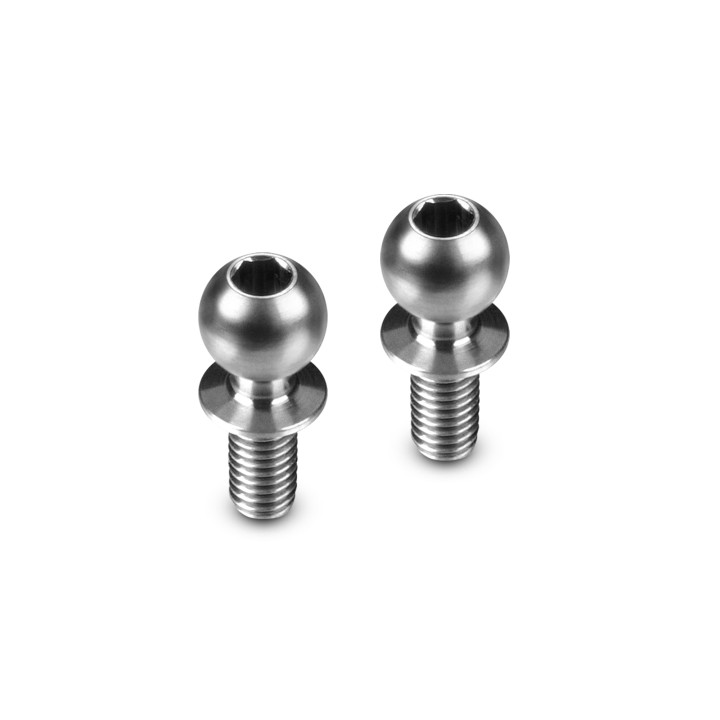 990018 Hudy Titanium Ball Stud D=5.4 / L=8 / S=4.5 / 2mm Hex (2)