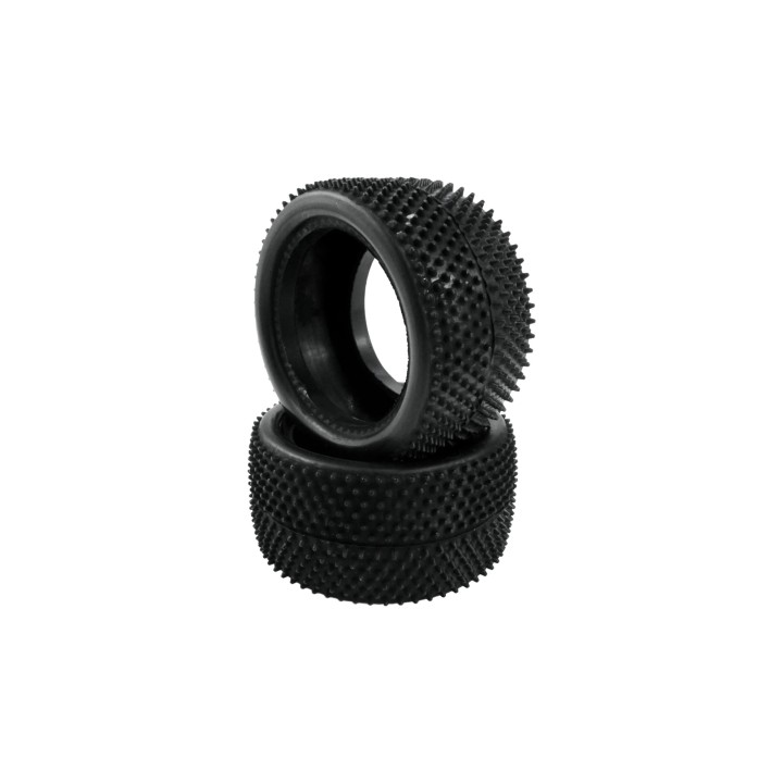 HR003-0271 Hot Race Pair Of 1/10 Tyres Minipin Hard Rear