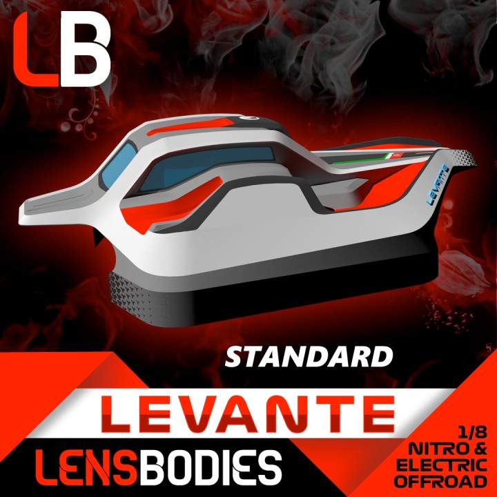 HRLB08LVT-S Hot Race 1/8 Offroad Body Levante Standard Weight