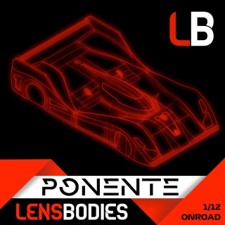 HRLB12PNT-S Hot Race 1/12 Onroad Body Ponente Standard Weight