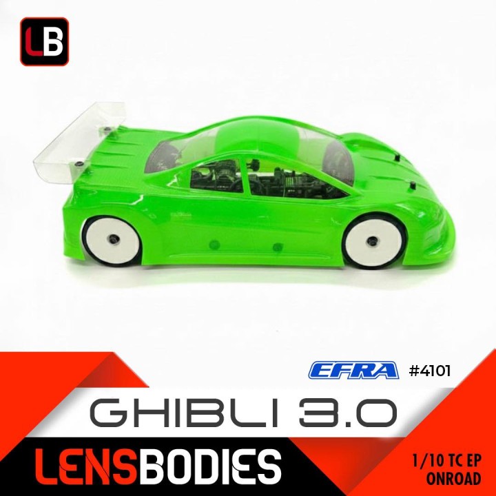 HRLB3.0GHL-L Hot Race 1/10 Onroad Body Ghibli 3.0 Light Weight