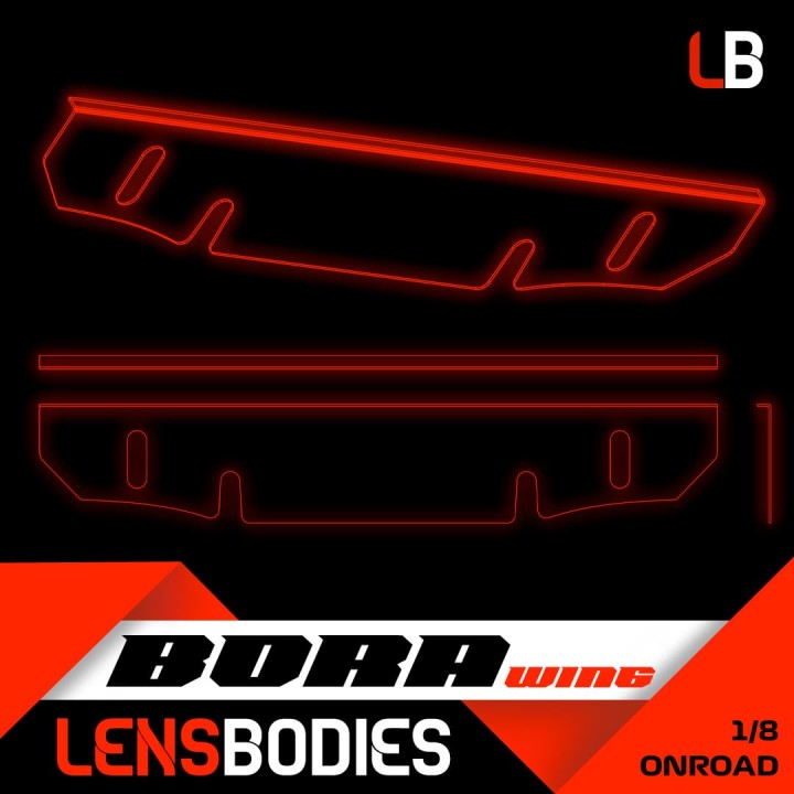 HRLW08-L Hot Race 1/8 Onroad Regular Wing Light Weight