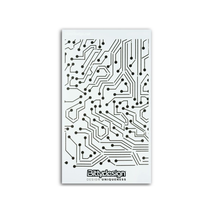 BDSTC-013 Bittydesign Vinyl Stencil - Electronic Circuit