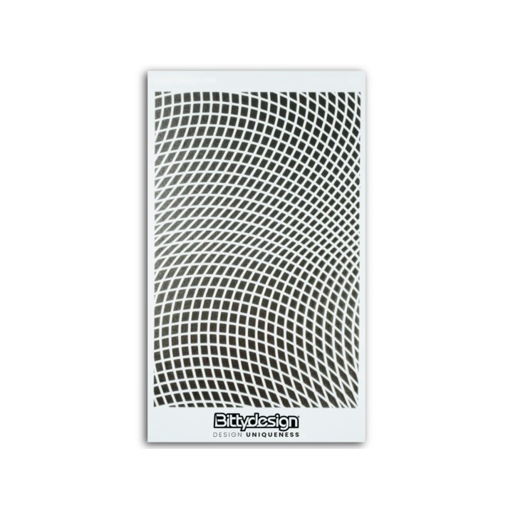 BDSTC-015 Bittydesign Vinyl Stencil - Wave Mesh