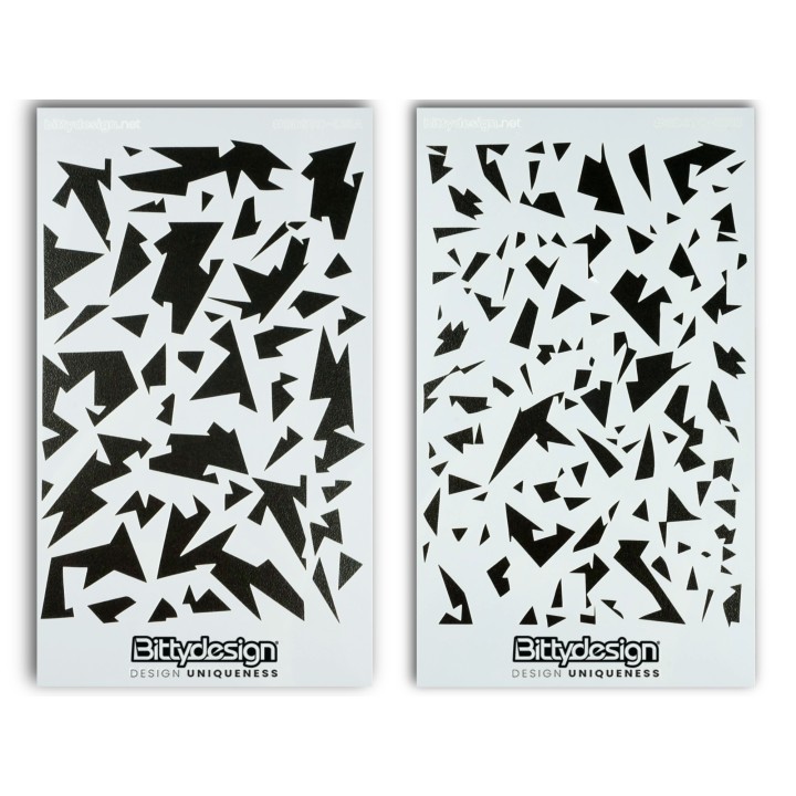 BDSTC-018 Bittydesign Vinyl Stencil - Camo Artic (A + B)