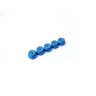 69213 Hiro Seiko 2mm Alloy Nylon Nut [Tamiya-Blue]