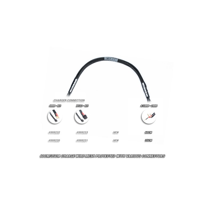 N999221 Nosram 2S-Charging Wire - 35Cm - Xt60 & Xh | 4/5mm & 2mm