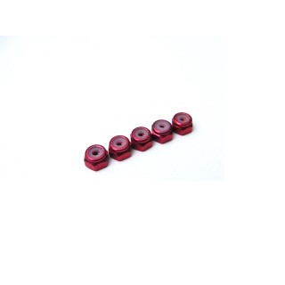69216 Hiro Seiko 2mm Alloy Nylon Nut [Red]