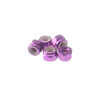 69221 Hiro Seiko 3mm Alloy Nylon Nut [Purple]