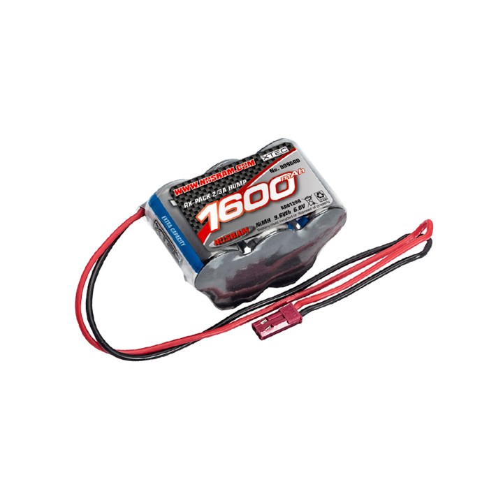 N999600 Nosram Xtec Rx-Pack Hump 2/3A Nimh - Bec - 6.0V - 1600Mah