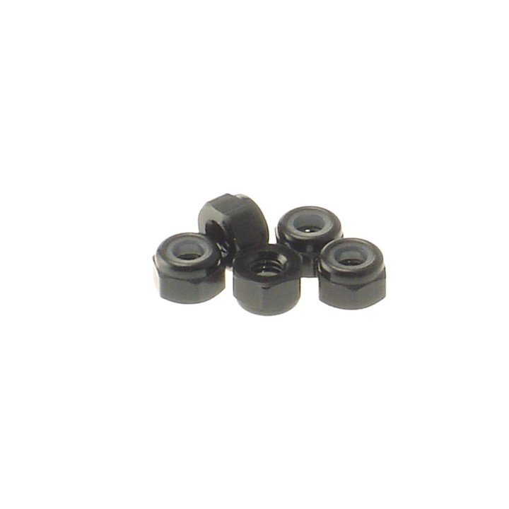 69223 Hiro Seiko 3mm Alloy Nylon Nut [Black]