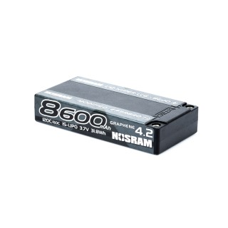 N999840 Nosram Lipo Hlcg 8600Mah 1S Hv 1/12 Graphene 120C/60C