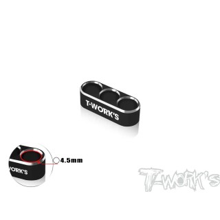 EA-046-B4.5-BK T-Works Alum. Wire Guide 3 Hole 4.5mm - Black