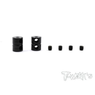 TA-108BK T-Works Double Lock 2mm Bore Collar Ver.2 (Black) 2Pcs.