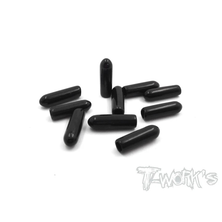 TA-112BK T-Works Antenna Tube Cap (Black) 10Pcs.