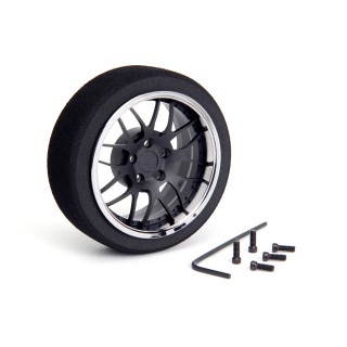 69316 Hiro Seiko Steering Mf Wheel Y-Type [Flat Black+Chrome]