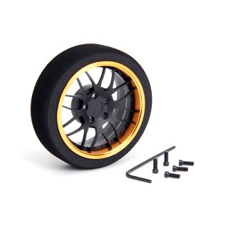 69317 Hiro Seiko Steering Mf Wheel Y-Type [Flat Black+Gold]