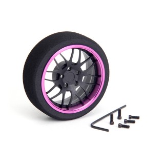 69321 Hiro Seiko Steering Mf Wheel Y-Type [Flat Black+Purple]