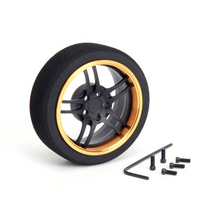 69323 Hiro Seiko Steering Mf Wheel 5-Spoke [Flat Black+Gold]