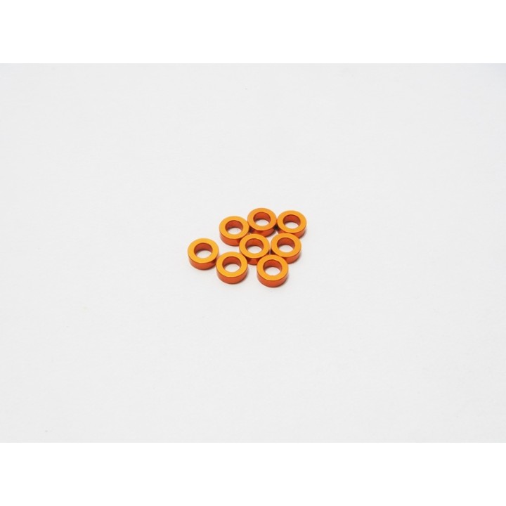 69460 Hiro Seiko 3mm Alloy Spacer Set (1.5T/2.0T/2.5T) [Orange]