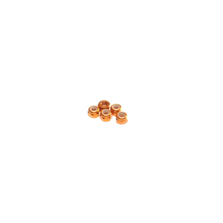 69558 Hiro Seiko 3mm Alloy Nylon Nut [Orange]