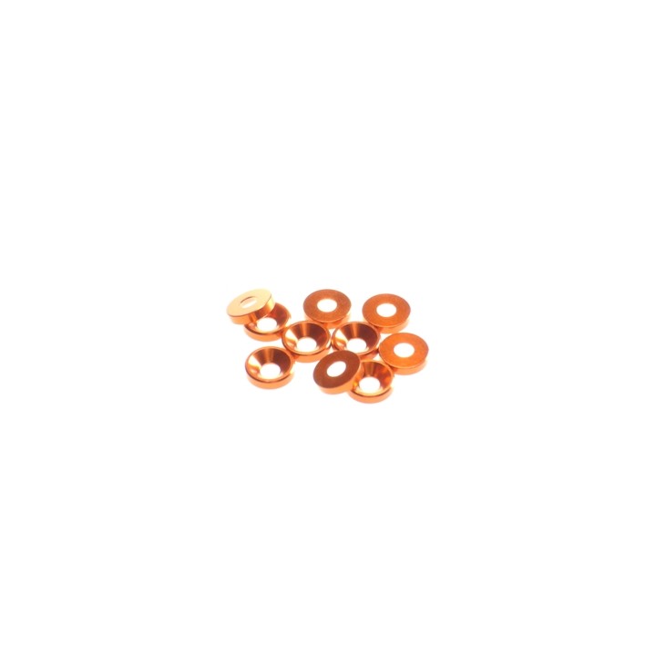 69562 Hiro Seiko 3mm Alloy Countersunk Washer [Orange]