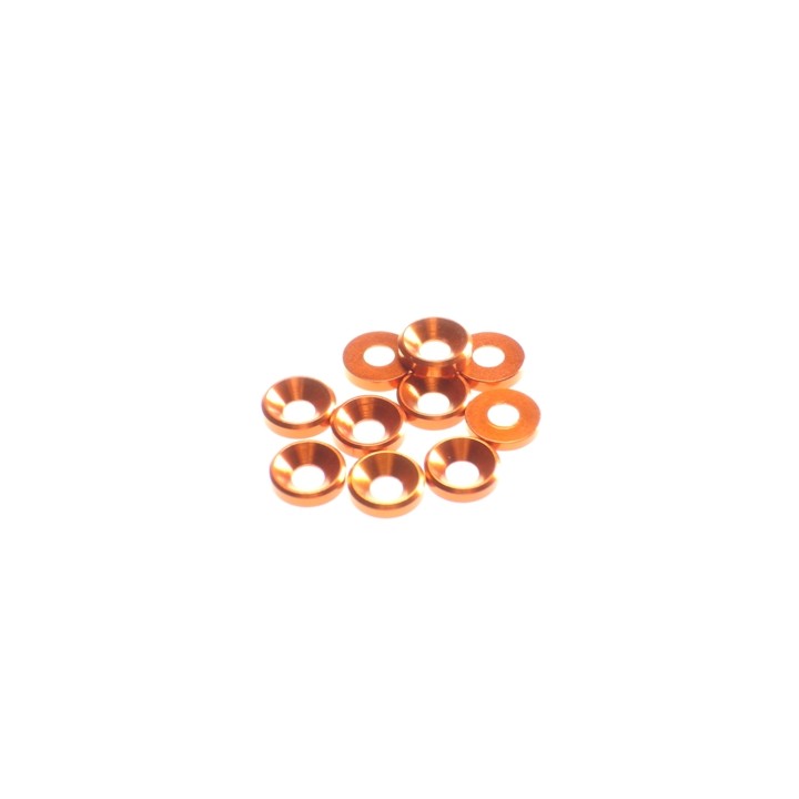 69563 Hiro Seiko 4mm Alloy Countersunk Washer [Orange]