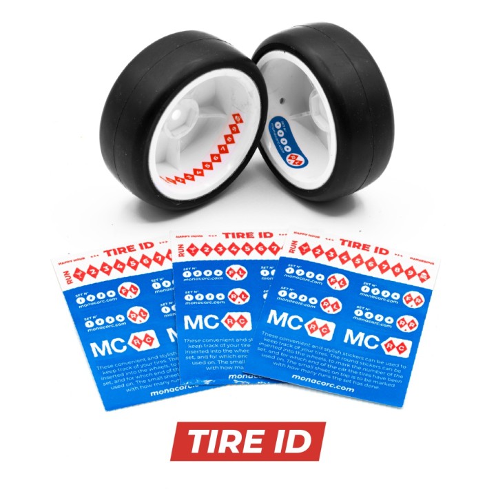 Bracing 1:10 EPD 36R Rubber Tire Pre-Glued Asphalt (4) White Rim