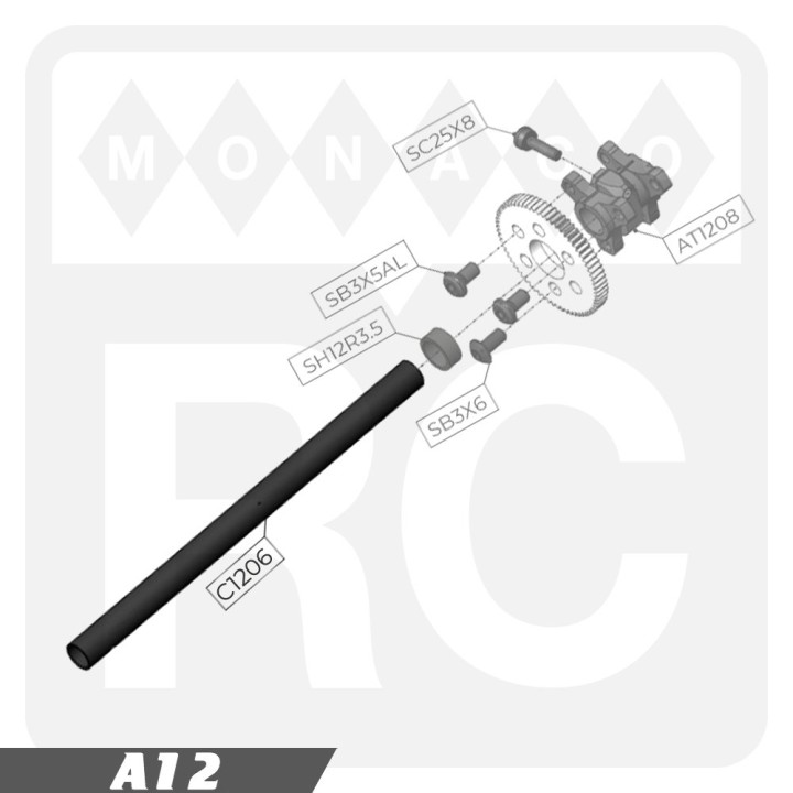 C1206 Awesomatix Carbon Axle