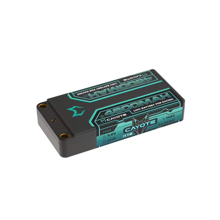 CAYOTE Racing 4600mAh 2S Shorty LiPo Battery 7,6V 145C 163g