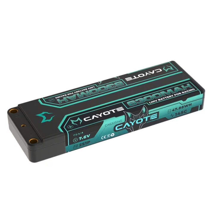 CAYOTE Racing 6300mAh 2S LiPo Battery 7,6V 145C 226g