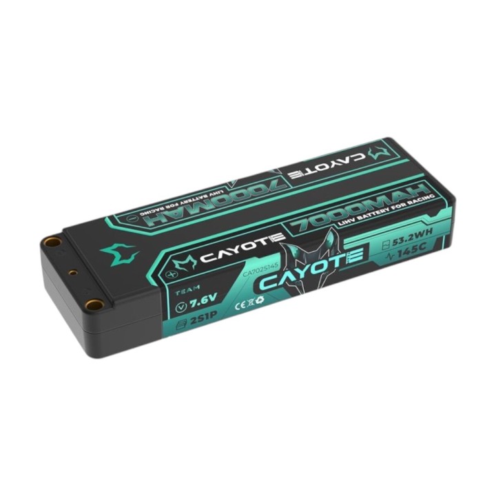 CAYOTE Racing 7000mAh 2S LiPo Battery 7,6V 145C 274g