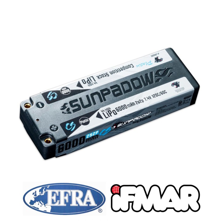Sunpadow Platin 6000mAh 7.4V LiPo 120/60C