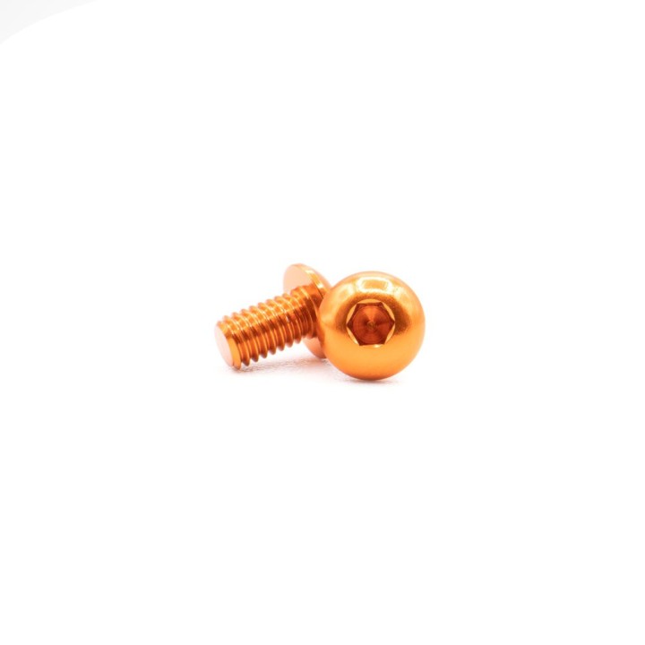 MonacoRC M3x6 Orange Alloy Hex Socket Button Head Screw (10)