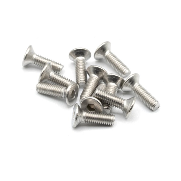 MonacoRC Steel Flat Screw 3x10 (10)