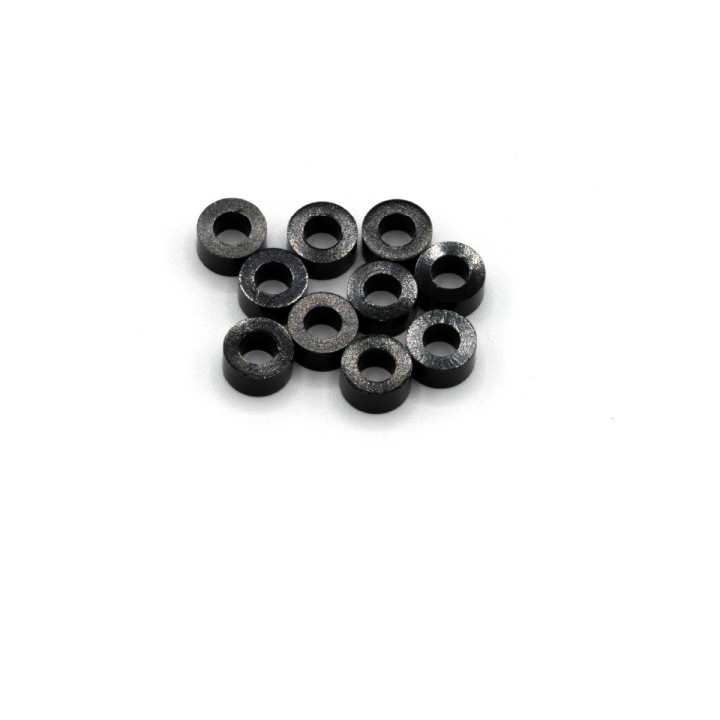 MonacoRC Alu Shim 3X6X2.5mm - Black (10)
