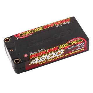 GA42002S14D5 Gens Ace Lipo 4200 Mah Shorty 7.6V Hv 140C 2S1P Pk5