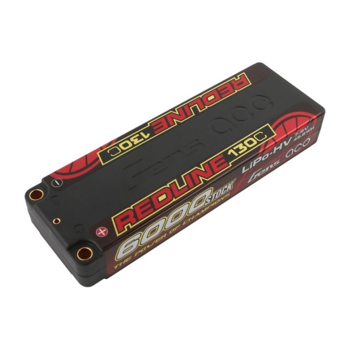 GA60002S13L5 Gens Ace Lipo 2S 6000Mah 7.6V Hv 130C Stick Pk5
