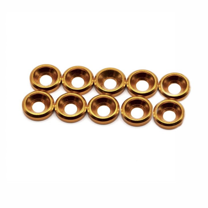 MonacoRC M3 Countersunk Washer - Orange - 10pcs