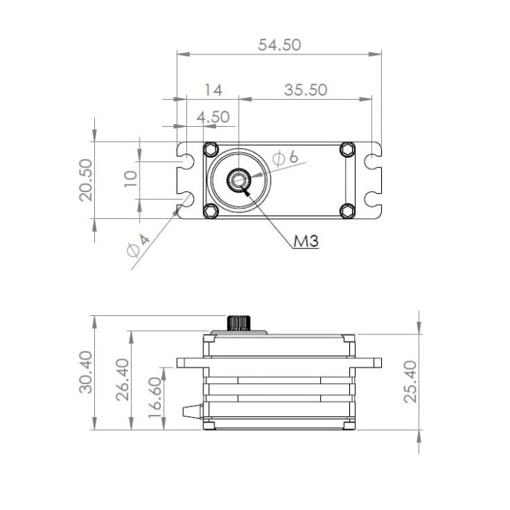 MKS HBL550LX Low Profile (0.083s/16.0kg/7.4V) Brushless Servo