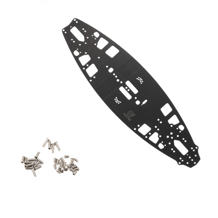 Niotek Spring Steel PTFE Chassis 1.2mm Mugen MTC3 with screws