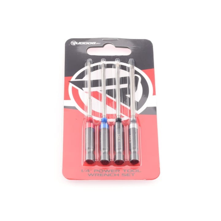 "Ruddog Metric Hex 1/4"""" Power Tool Wrench Set (1.5 2.0 2.5 3.0mm)"