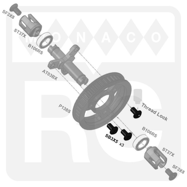 SB3X5 Awesomatix M3x5 Button Head Screw (4)
