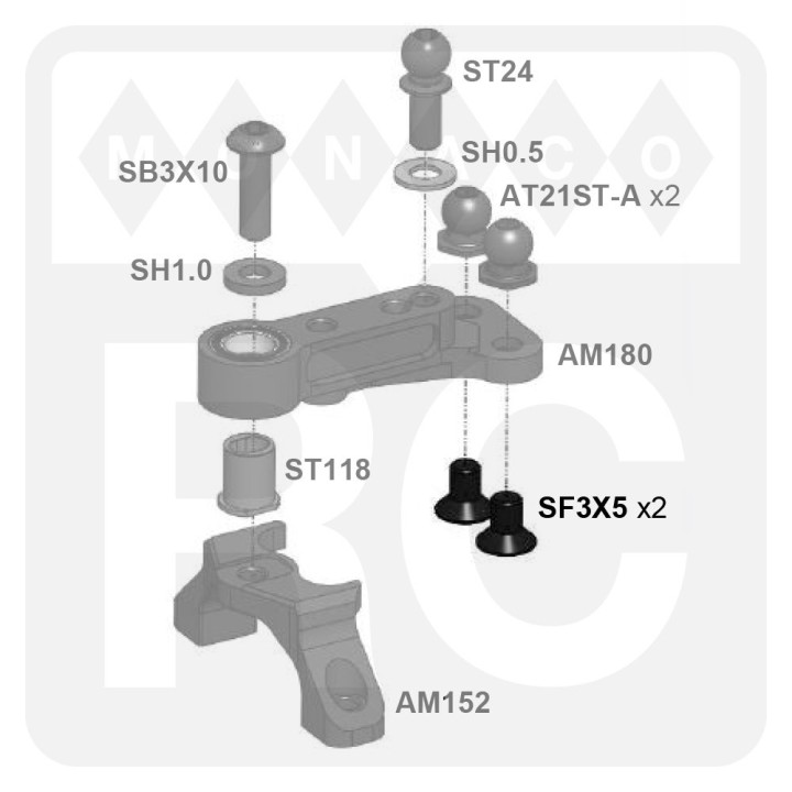 SF3X5 Awesomatix M3x5 Flat Head Screw (5)